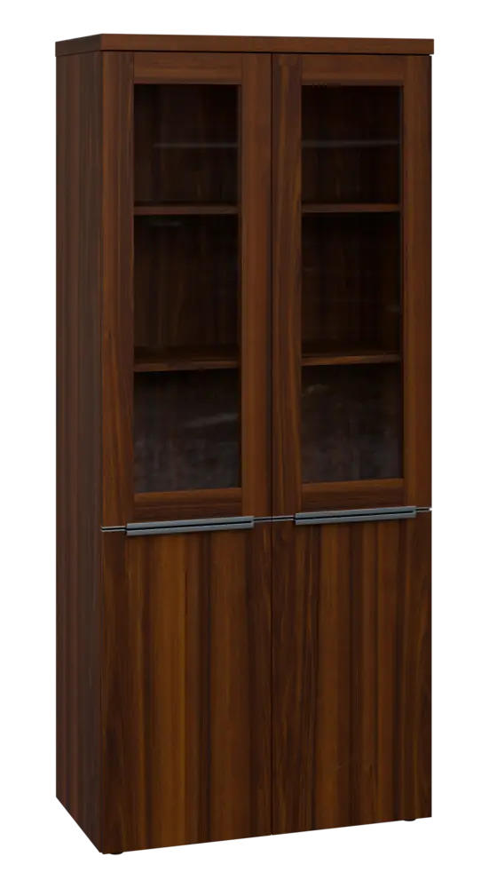 SIN 5 - 8DS kancelářská skříň, 4-dveřová/prosklená, 1820x800x400, ořech královský